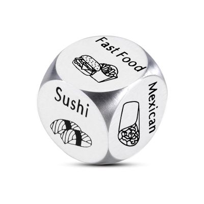 ONFAON Stocking Stuffers Food Decision Dice Decider for Couple,Valentines Day Gifts for Him Her Wedding Anniversary Steel Date Night Gifts for Husband Wife,Christmas Valentines Birthday for Women Men