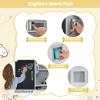 OLAKIDS Kids Kitchen Playset, Toddler Wooden Pretend Cooking Set with Sounds Chalkboard Fridge Ice Maker Microwave Oven Stove Telephone Sink, Simulation Chef Play Toy Gift (White) view 4