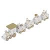 Christmas Set,Mini Wooden ToyCartoon Christmas Showcase Decoration (White Five Knots) view 1