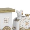 Christmas Set,Mini Wooden ToyCartoon Christmas Showcase Decoration (White Five Knots) view 3