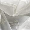 HooHero White Wave 100 Width Voile Sheer Curtains Home Decoration Gauze Drape Fabric Kids Baby Room Bedroom Curtain Simple Geometric Wave Embroidery view 3