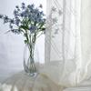 HooHero White Wave 100 Width Voile Sheer Curtains Home Decoration Gauze Drape Fabric Kids Baby Room Bedroom Curtain Simple Geometric Wave Embroidery view 4