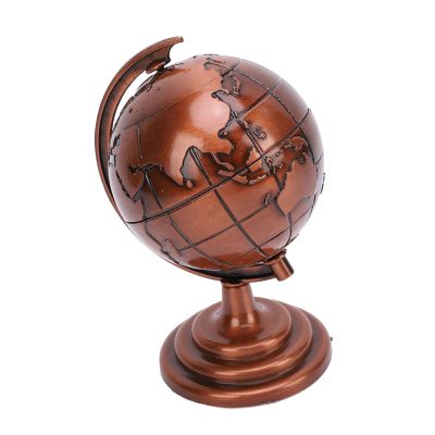 Antique Globe Mini World Globe,Vintage Rotating Model Alloy World Globe with Metal Stand World Globe Mini Antique Globe Educational Geographic Desktop Decoration for School