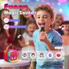 LED Karaoke Machine Toy: Mini Microphone for Kids 4 5 6 7 8 9 10 Year Old Boys Girls Toys Birthday Gifts Bluetooth Speaker with 2 Wireless Mics for Adult Boy Girl Ages 3-12 Stocking Stuffers view 2