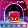 LED Karaoke Machine Toy: Mini Microphone for Kids 4 5 6 7 8 9 10 Year Old Boys Girls Toys Birthday Gifts Bluetooth Speaker with 2 Wireless Mics for Adult Boy Girl Ages 3-12 Stocking Stuffers view 3