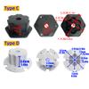 6PCS Tire Coupler/Axle Connector/Motor Assembly Hitch/Traction Bands/Tire Grip/Tires Adapter for Power Wheels Ride on Car Rubber Tires Upgrade Kit,1PCS Steering Motor Adapter for Power Wheels Upgrade view 4