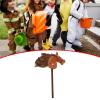 Milageto Stick Horse Hobby Horse, Galloping Sounds Halloween Music Stick Animal Sticks Horse Riding Toy for Kids Children, Brown view 2