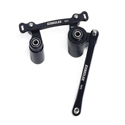 KEBEILEE CNC Alu7075 Servo Steering Bell Crank Kit for Losi 8IGHT-X Super Lasernut 1/6 8S (Black)
