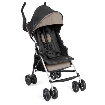 Ingenuity 3D Mini Convenience Stroller Lightweight Stroller with Compact Fold, Multi-Position Recline, Canopy with Pop Out Sun Visor Umbrella Stroller for Travel and More, Cashew Tan