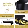 Older & Hotter Birthday Sash for Men, Grandpa, Grandma, Party Favors Party Supplies, Birthday King Sash for Men, Boy (Black) view 4