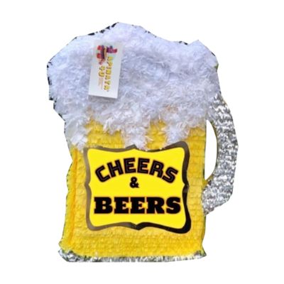 APINATA4U Cheers and Beers Beer Mug Pinata for Beer Lovers and Party Games Adult Party Pinata for Bachelor Parties Birthday Events and Fun Adult Gatherings Decoration Liquor Groomsmen Gift