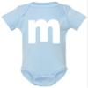 6M Light Blue Infant Lowercase m Colorful Halloween Group Creeper view 3