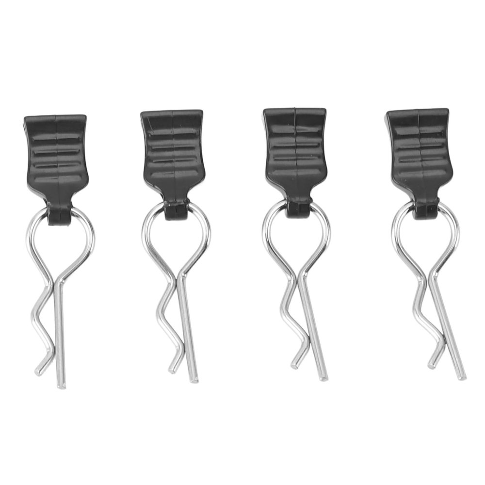 4pcs RC Body Clips with Pull Tabs, Upgrade Parts R Pin Clips Replacement for All 1/8 1/10 1/12 Scale Axial Arrma HSP HPI Himoto RC Car Truck Buggy Part