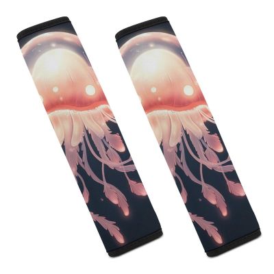 2Pcs Car Seat Belt Pad Cover, Colorful Ocean Animal Soft Auto Seat Belt Cover, Fantasy Underwater Shoulder Strap Protectors for Adults And Children, Comfort And Protection for Your Shoulder Neck
