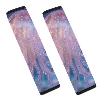 2Pcs Car Seat Belt Pad Cover, Colorful Ocean Animal Soft Auto Seat Belt Cover, Fantasy Underwater Shoulder Strap Protectors for Adults And Children, Comfort And Protection for Your Shoulder Neck