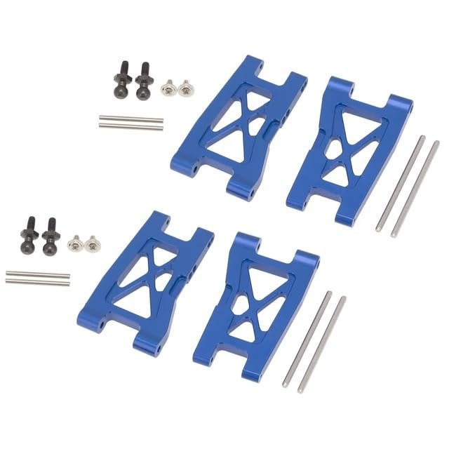 4pcs Metal Front and Rear Suspension Arm Set for Traxxas LaTrax Teton 1/18 for RC Car Upgrade Parts(Blue)