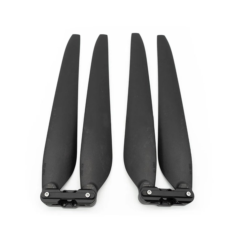 2480 Carbon Fiber&Plastic Propeller 24inch Foldable CW CCW Paddle for Hobby-Win X6 Plus Plant Protection Drone(4blades)