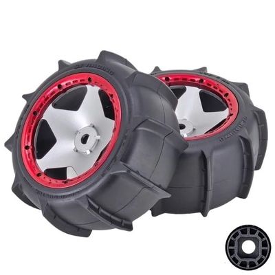 HLSONHENGM 1 Pair 170X80 Sand Buster Paddle Wheel & Tires with Foam for FG for Yama for Aowei for HPI 1:5 Petrol Buggy for Baja 5B(170x80 Square A)