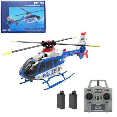 C123 RC Helicopter EC135 Remote Control Helicopter for Adults, 1:36 6CH 2.4GHz RTF RC Aircraft with 6-Axis Gyro, Altitude Hold, One Key Take Off/Landing for Beginners (Blue(2 Batteries)