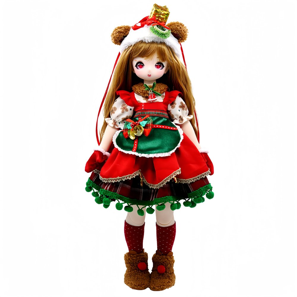 1/4 BJD Doll Kawaii Doll Move Joints Handmade Makeup Cute 18 Inches Collectible Cartoon Dress up Dolls Best Gift (B)