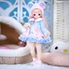 1/4 BJD Doll Kawaii Doll Move Joints Handmade Makeup Cute 18 Inches Collectible Cartoon Dress up Dolls Best Gift (C) view 4