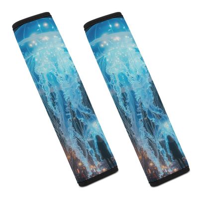 2Pcs Car Seat Belt Pad Cover, Colorful Ocean Animal Soft Auto Seat Belt Cover, Fantasy Underwater Shoulder Strap Protectors for Adults And Children, Comfort And Protection for Your Shoulder Neck