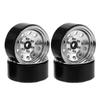 113g/pcs Metal 1.9" Beadlock Wheel Rim Wheel Hub for 1/10 for RC Crawler Car Axial SCX10 for Traxxas TRX4 RC4WD D90 Redcat Gen8(Silver) view 1