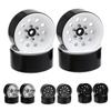 113g/pcs Metal 1.9" Beadlock Wheel Rim Wheel Hub for 1/10 for RC Crawler Car Axial SCX10 for Traxxas TRX4 RC4WD D90 Redcat Gen8(Silver) view 2