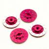 4PCS MORFUM RC Aluminum Alloy Hex Drift Wheels Rim Tires Hub Brake Disc Compatible with Sakura D4 AWD RWD 1/10 RC Drift Crawler Car Upgrade Parts (Pink) view 4