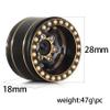 HLSONHENGM 4pcs 1.0" Brass Beadlock Wheel Hub Wheel Rim for 1/18 1/24 for RC Crawler Car TRX4M SCX24 AX24 Upgrade Parts Accessories view 3