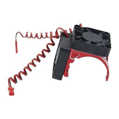 42mm Dual Fan Motor Cooling Fan Heat Sink for Traxxas 1/10 for MAXX for E-Revo E-Maxx for Summit Arrma 1/8 for Kraton for Talion for Typhon for RC Car(Red)