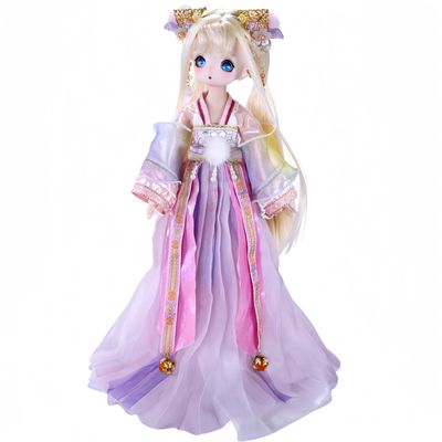 1/4 BJD Doll Kawaii Doll Move Joints Handmade Makeup Cute 18 Inches Collectible Cartoon Dress up Dolls Best Gift (H)