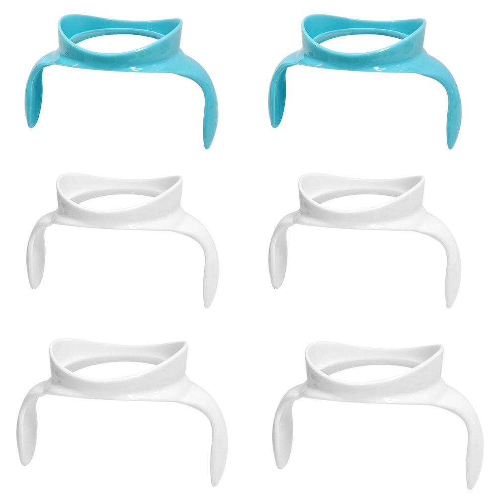 ROMIRUS Replacement Bottle Handles Compatible with Avent Anti-Colic Bottle Series (White & Blue, 6 Pack)