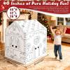 kockuu Gingerbread Cardboard House to Color for Kids Toddlers, Large Gingerbread Cardboard Coloring House Playhouse Christmas Arts & Crafts Activity Indoor Fun, 40" x 32" x 26" view 4