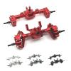 HLSONHENGM for FMS FCX24 Metal Portal Axle Complete Front and Rear Axle 1/24 for RC Car Upgrade Parts Accessories(Front Rear Grey) view 2