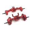 HLSONHENGM for FMS FCX24 Metal Portal Axle Complete Front and Rear Axle 1/24 for RC Car Upgrade Parts Accessories(Front Rear Grey) view 3