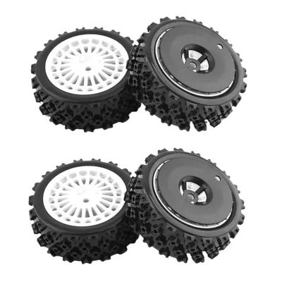 72mm Rubber Tire Wheel Tyres for Tamiya XV-01 XV01 TA06 TT-01 TT-02 PTG-2 1/10 RC Racing Car Upgrade Parts Accessories(Black)