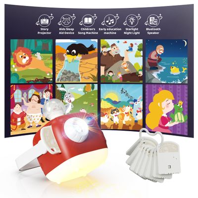 KOKODI Bluetooth Storybook Projector & Nightlight for Kids | Storytime Speaker with 8 Classic Tales, Eye Protection, Auto Sleep Timer, Toddler Toys, Birthday Gifts for Girls Ages 3+