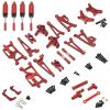 HLSONHENGM for MJX 14209 14210 Metal Steering Cup Hub Carrier Upper Lower Swing Arm Set Shock Absorber 1/14 for RC Car Upgrade Parts Accessories(Red) view 2