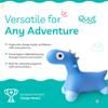 QUUT - Hoppi Dino Jumping - Inflatable Jumping Toy - Dino Rocking - Outdoor and Indoor - Design - Pump Included - Gift - From 18 Months (Cosmic Blue) view 4