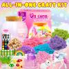 Unicorn Terrarium Kit for Kids, Unicorn Toys for Girls Age 4-6, Arts and Crafts Birthday Gift for Kids Ages 4 5 6 7 8 9 10 Year Old, Unicorn Academy Toys with Remote LED Night Light view 2