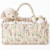 Blissful Diary Floral Diaper Caddy Organizer, Stylish Nursery Storage Basket, Gift for Baby Shower, Baby Registry Must Have, Newborn Essentials, Pastoral Daisy view 1