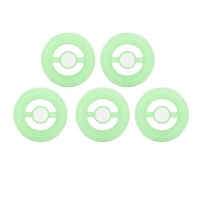 5pcs Rotating Round Grip Tire Shape Rotating Gyro Grip for Stress Relief (Green)