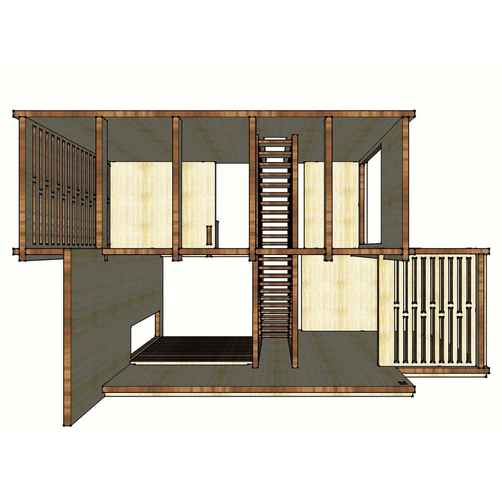 1:24 Miniature Panorama House, Wooden Dollhouse, Diy Kit