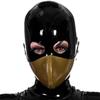 AiCc stylists Latex Hood Rubber Mask with Detachable Face Mask Enjoy Suffocating Pleasure Zipped Party Mask (Red mask, XS) view 2