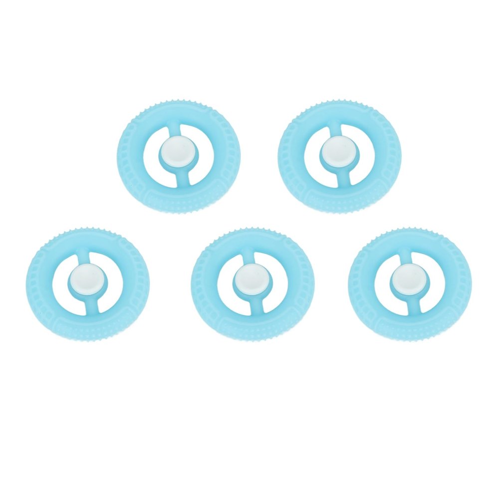 5pcs Rotating Round Grip Tire Shape Rotating Gyro Grip for Stress Relief (Blue)