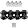 4PCS 12mm Aluminum Wheel Hex Hub 15mm Offset Extension Hex Drive Adapter Combiner Coupler Conversion & 12mm Wheel Hex Hub with 20mm Offset view 2
