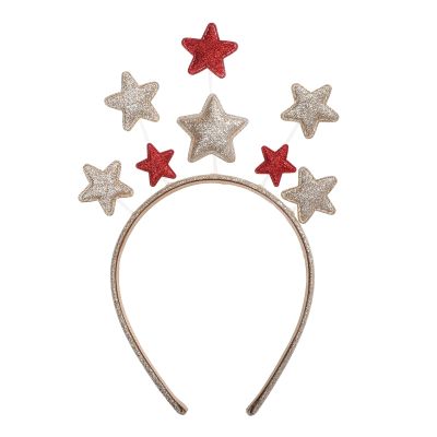 Beaupretty Christmas Star Headband Glitter Star Headband for Christmas Holiday Festival Birthday Party