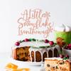 A Little Snowflake is on the Way Cake Topper, Welcome Sweet Baby, Winter Baby Shower 1st Birthday Party Decorations for Boys Girls Rose Gold Glitter view 2