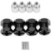 4PCS 12mm Aluminum Wheel Hex Hub 15mm Offset Extension Hex Drive Adapter Combiner Coupler Conversion & Aluminum RC 12mm Hex Extended Wheel Hex Hub Extension 10mm Offset Spacers view 2